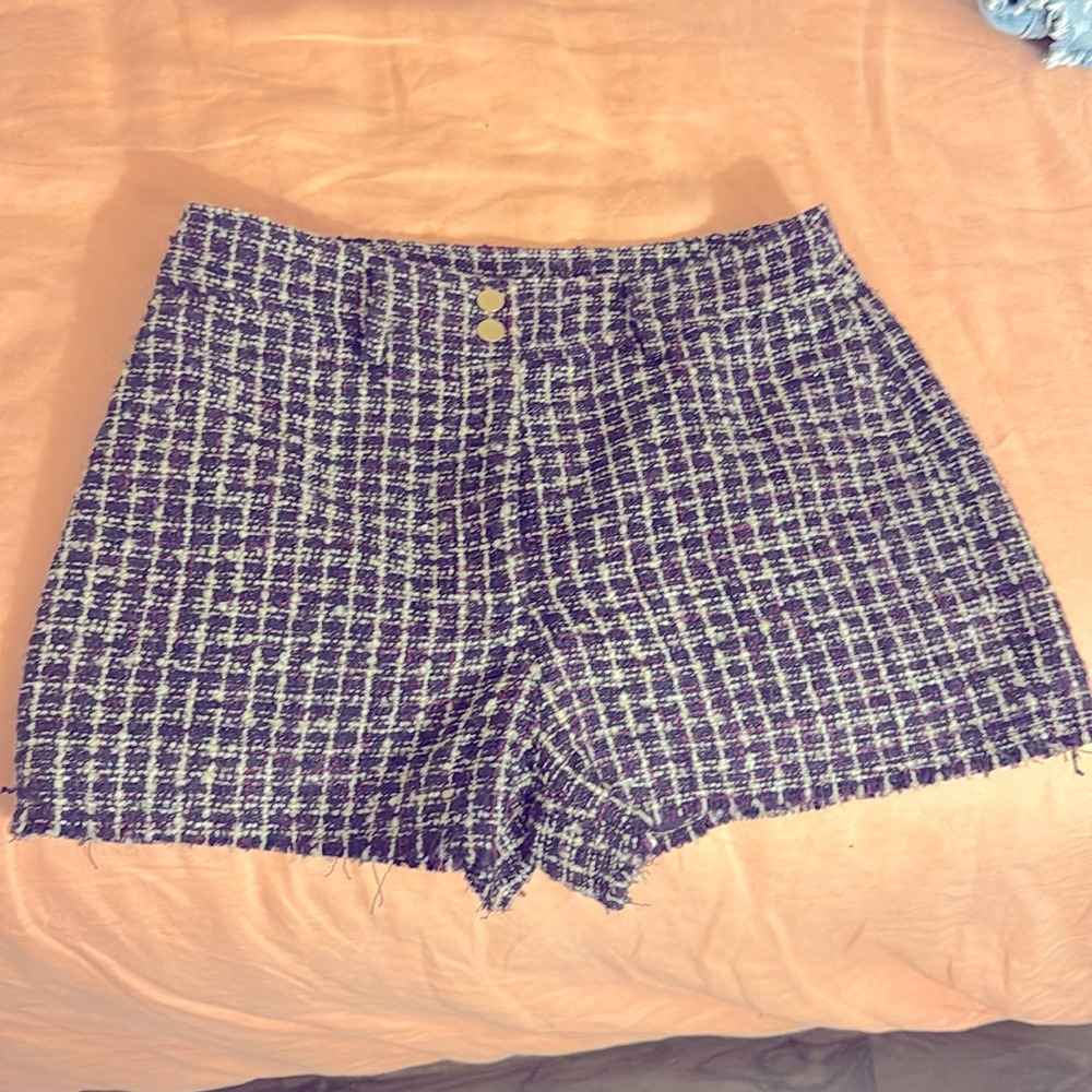 House of Harlow plaid shorts